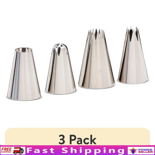 XMSJ Stainless Steel Cake Decorating Tips Set 3 Pack