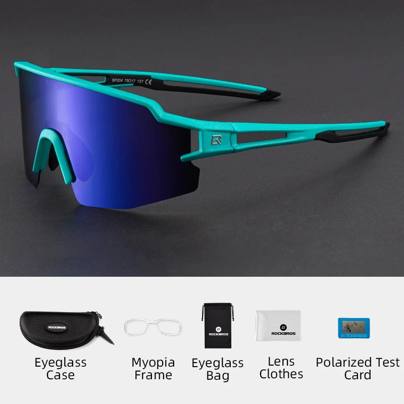 ROCKBROS Cycling Glasses Photochromic Polarized Lens Bike Glasses UV400 Protection Eyewear Sunglasses MTB Road Bicycle Goggles