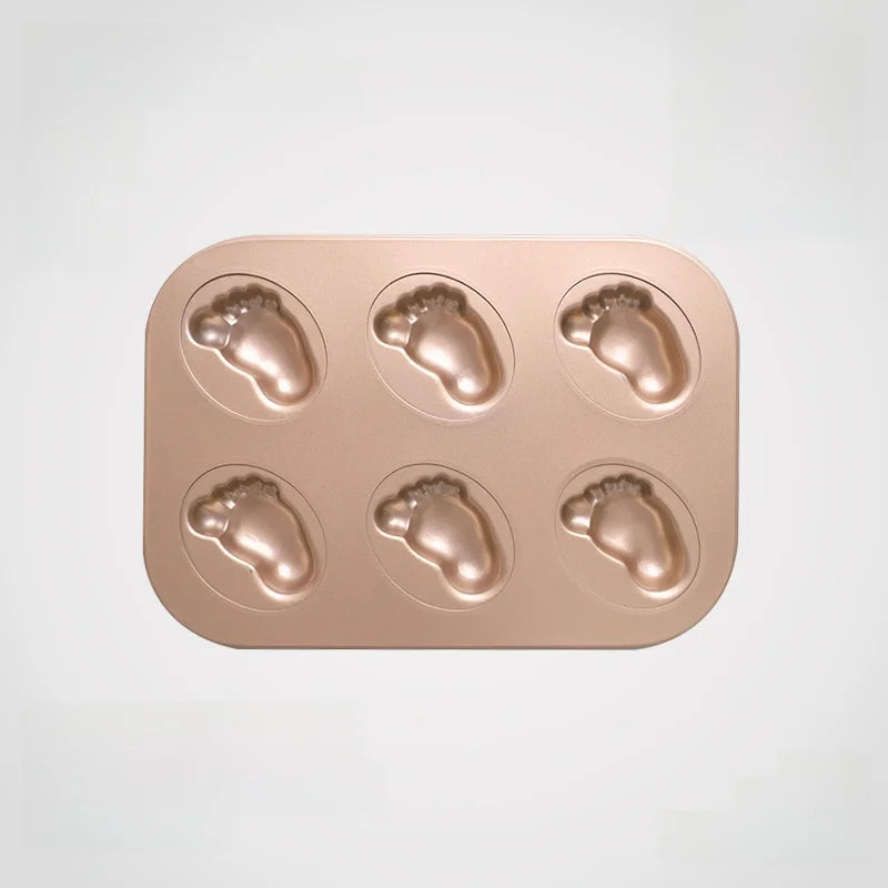 Others Cartoon Nonstick 6 Cavities Baking Mold for Oven Use