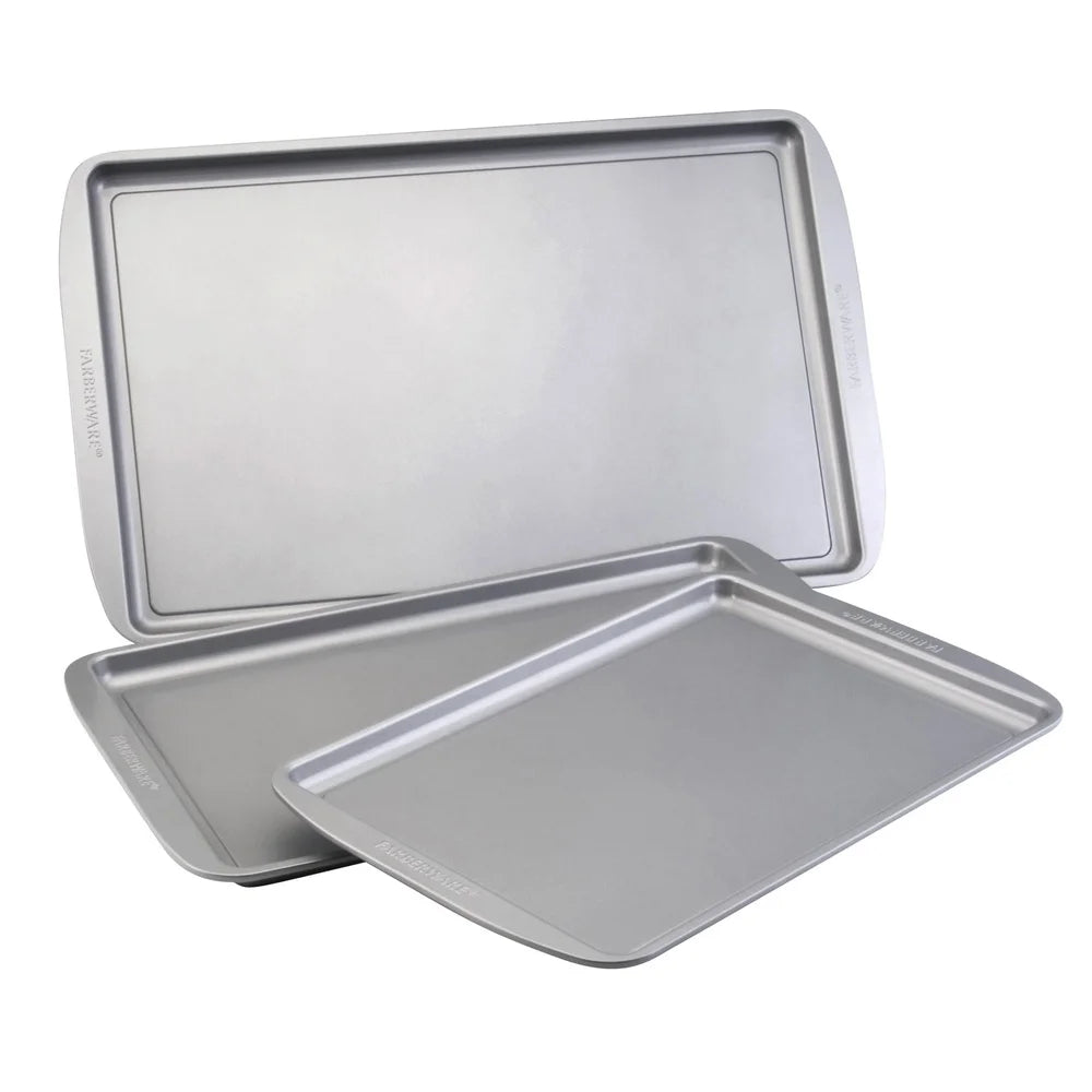 Nonstick Bakeware Cookie Pan Set Heavy Duty 3 Piece