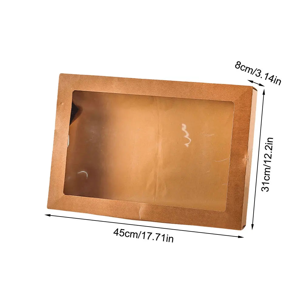 2Pcs Picnic Bakery Boxes Disposable Fried Chicken Paper Box Picnic Food Container Birthday Party Supplies