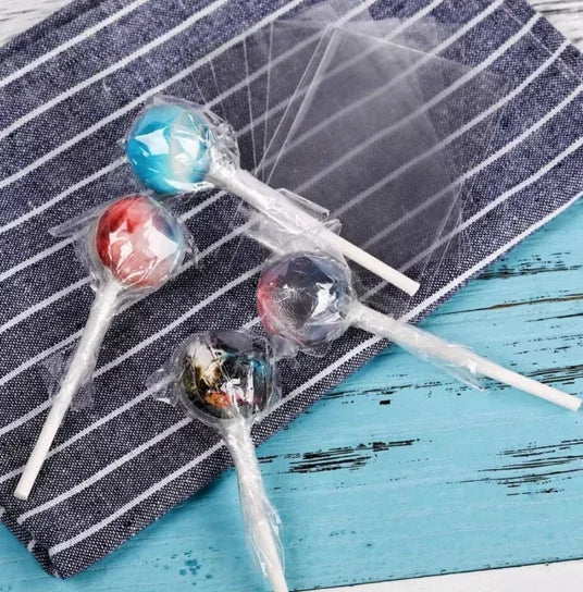 100pcs/pack Cake Pop Lollipop OPP Packing Bags Baking Chocolate Pop Pack Bags Sets Plastic Clear Cake Tools