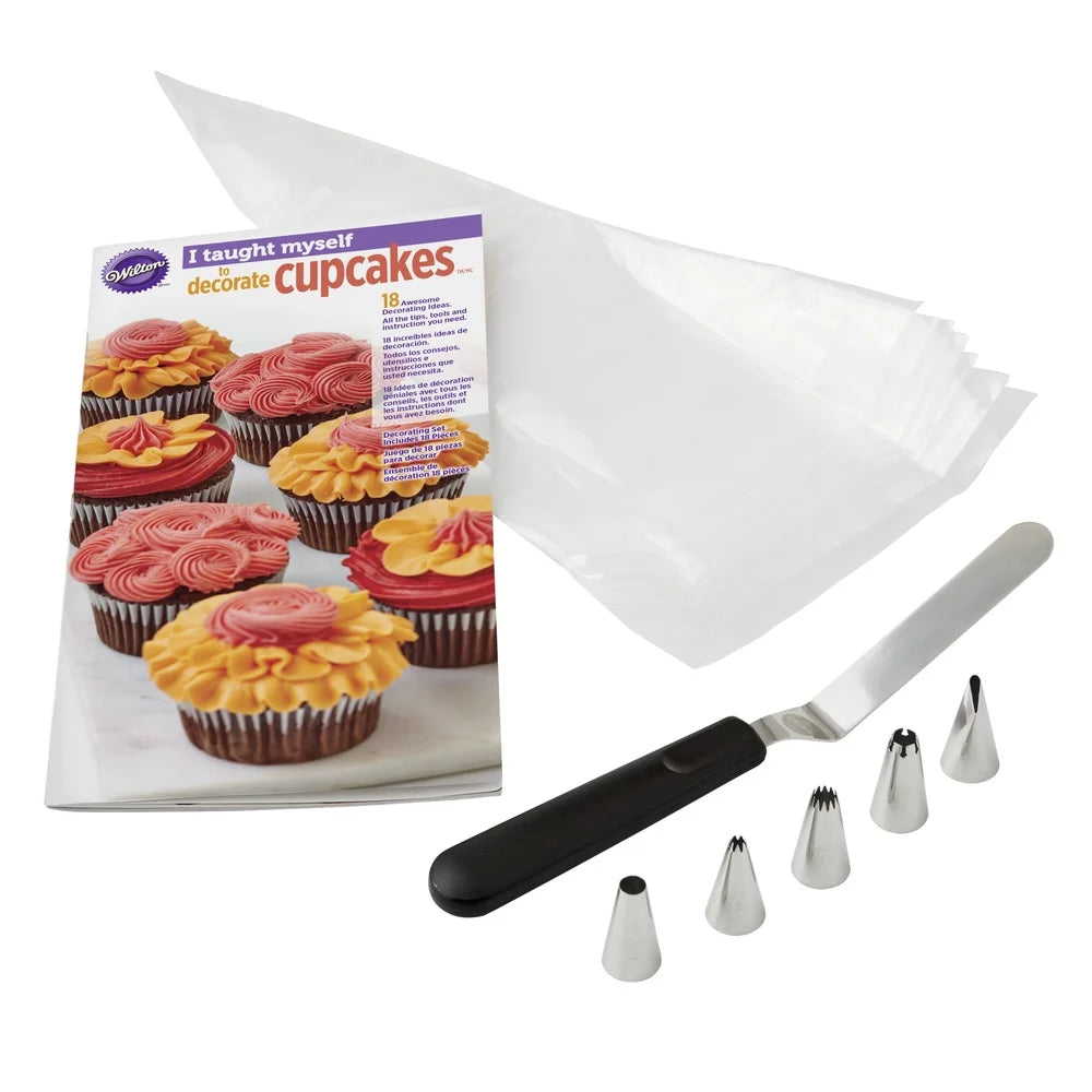 XMSJCake Tools Cupcake Decorating Book Set Spatula Tips