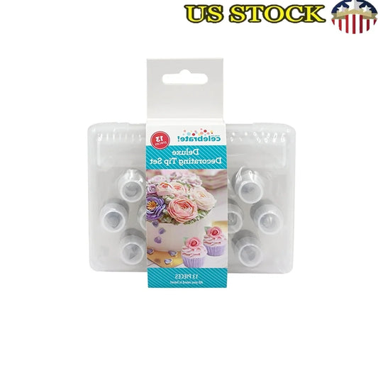 PDQ Cookie Tools 13-Piece Piping Tip Set for Floral Designs