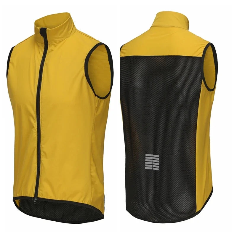 Rsantce Windproof Waterproof Cycling Vest Jacket MTB Men