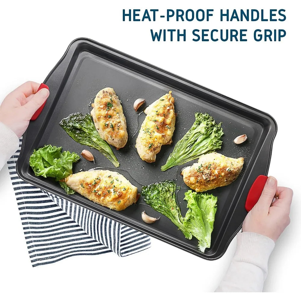15 Piece Nonstick Bakeware Set BPA Free Steel Oven Safe