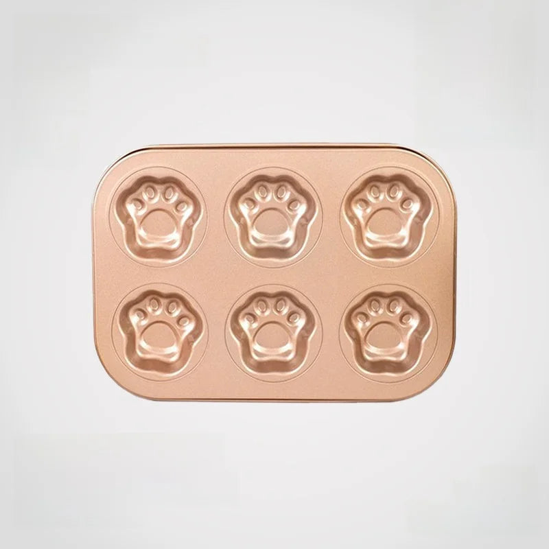 Others Cartoon Nonstick 6 Cavities Baking Mold for Oven Use