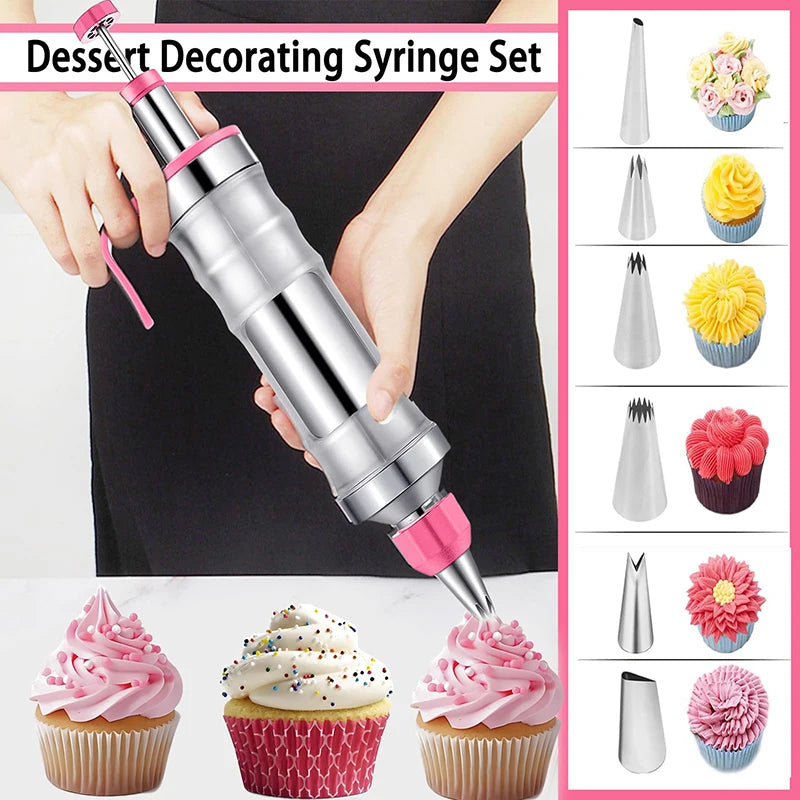 Cake Tools Decorating Syringe Set Frosting Piping Gun