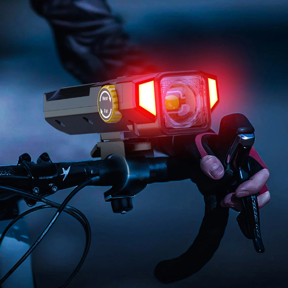 Shunmaii Solar Bicycle Headlight 4000mAh Front Lamp IPX5