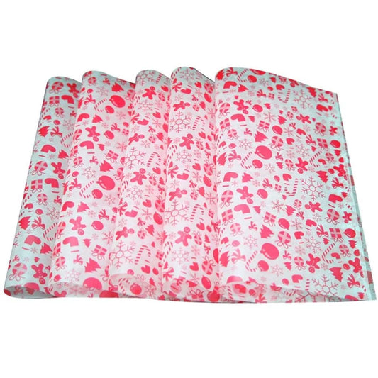 50 Pcs DIY Baking Paper Candy Hamburger Wrapping Paper OilProof Wax Paper Christmas Gift Red