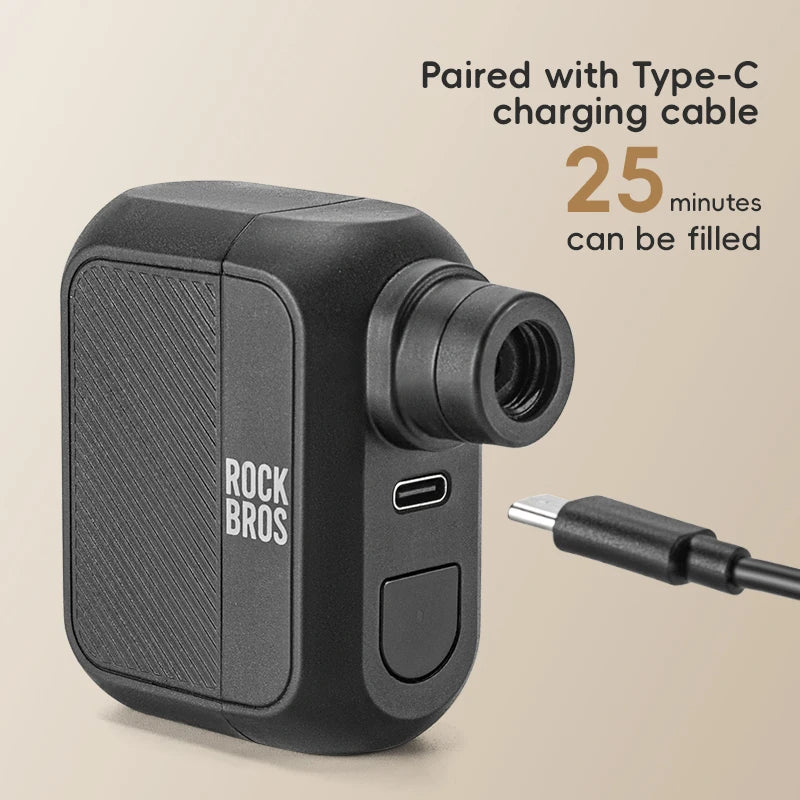 RockBros Portable Mini Electric Bike Pump 100 PSI Type C