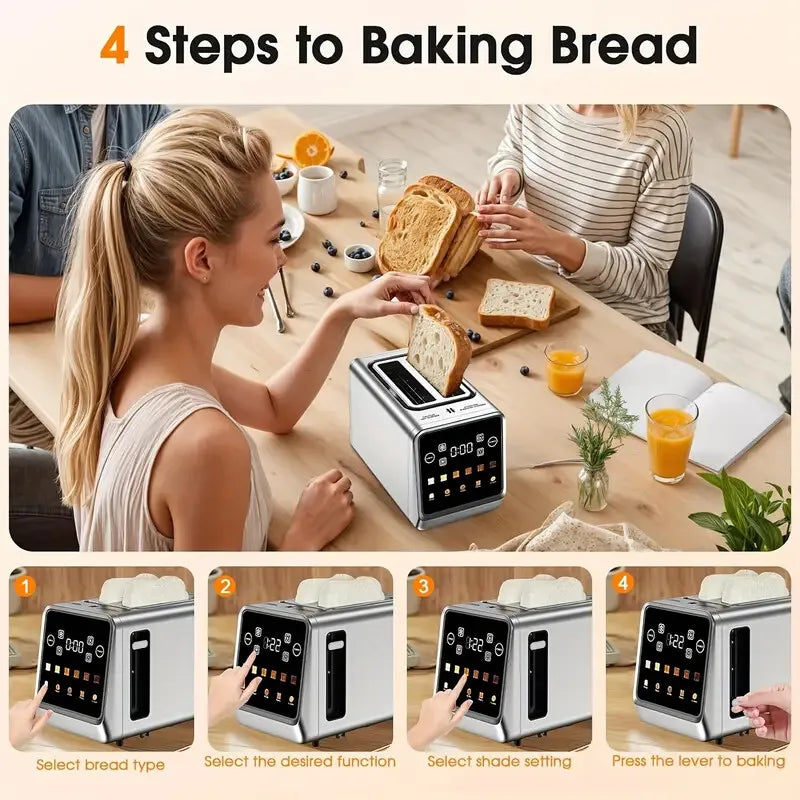 Beinilai Smart Touch Screen Toaster With Memory Function