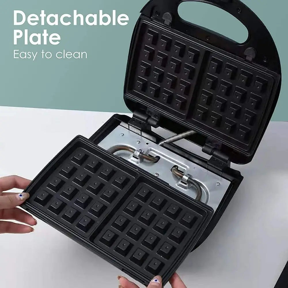 Iosn 3 In 1 Sandwich And Waffle Maker With Removable Trays
