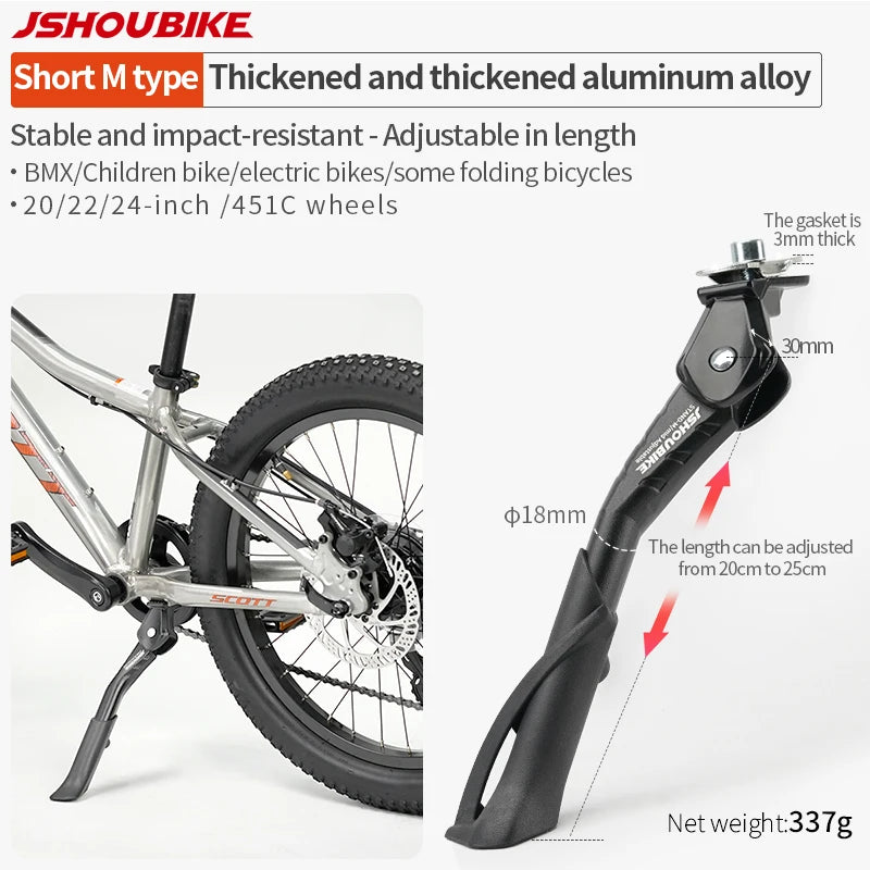 JSHOU BIKE Adjustable Bicycle Kickstand Aluminium Alloy MTB