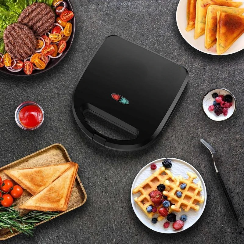 OIMG 3 In 1 Sandwich Maker Panini Press Waffle Iron