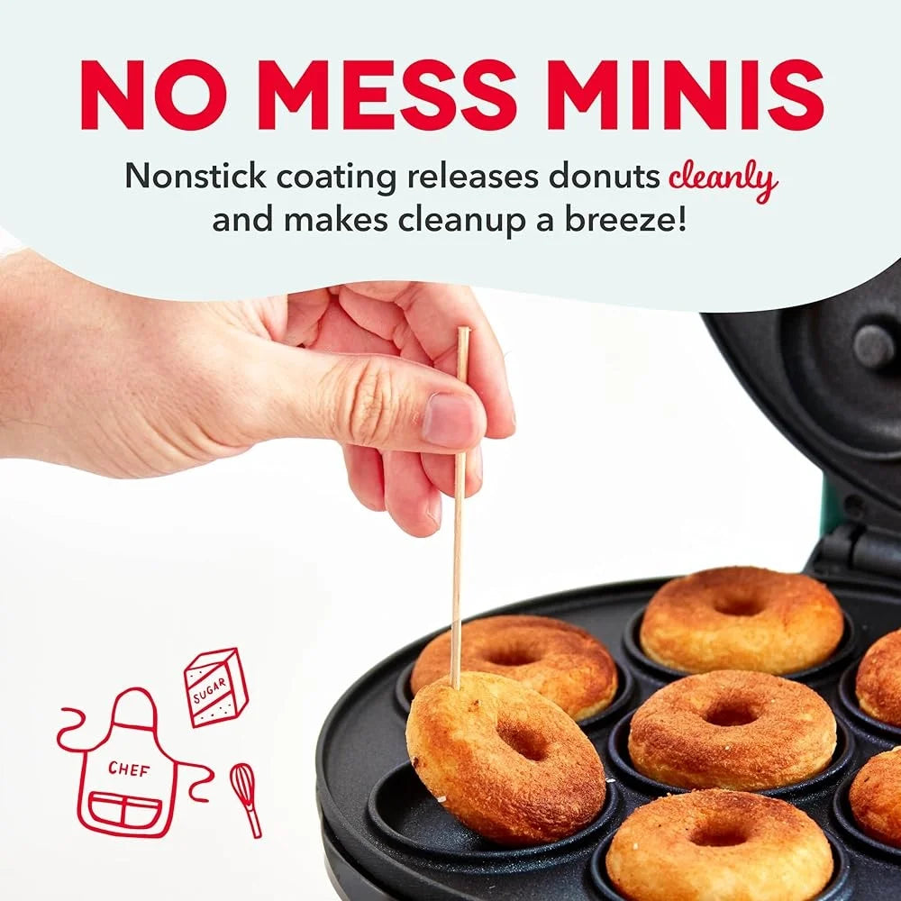 XMSJH Mini Donut Maker For Kids Breakfast Snack 7 Donuts
