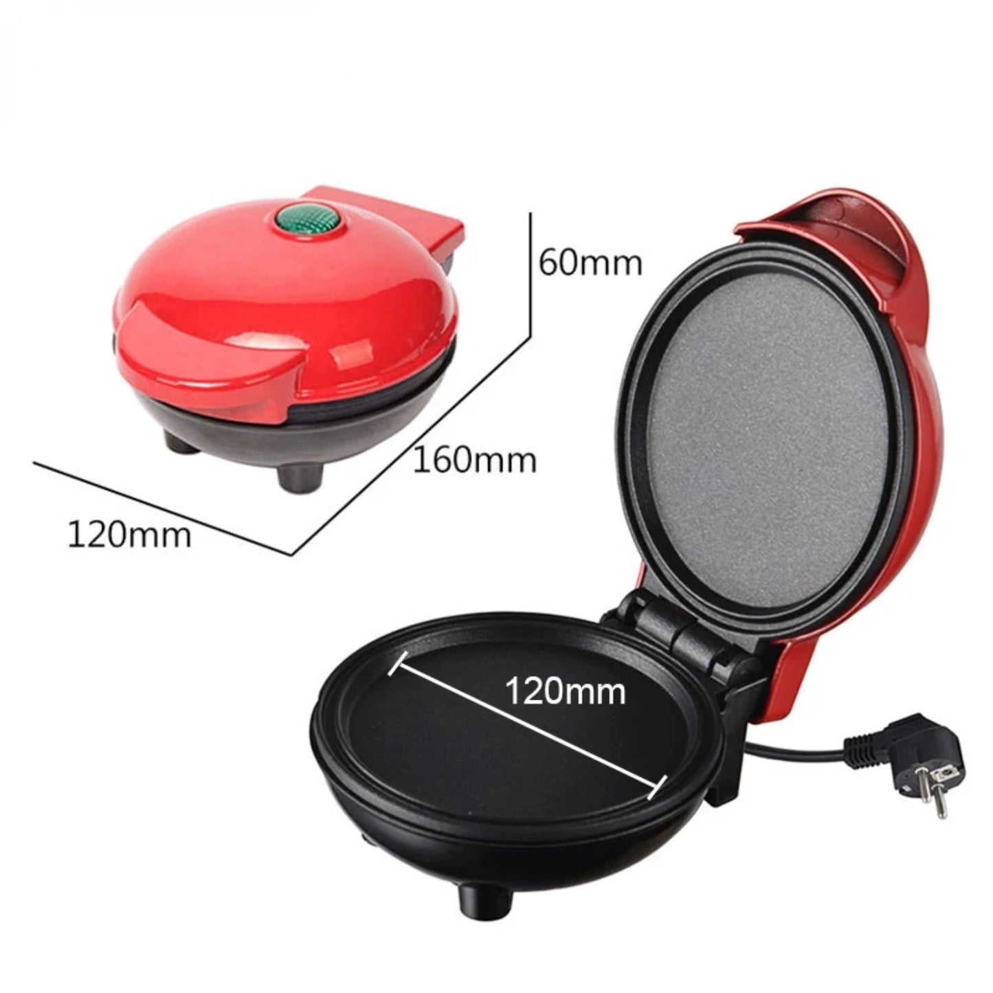 Mini Waffle Maker Pancake Baking Machine Sandwich Toast  Breakfast Maker Non-stick Barbecue Oven Double-side Heating