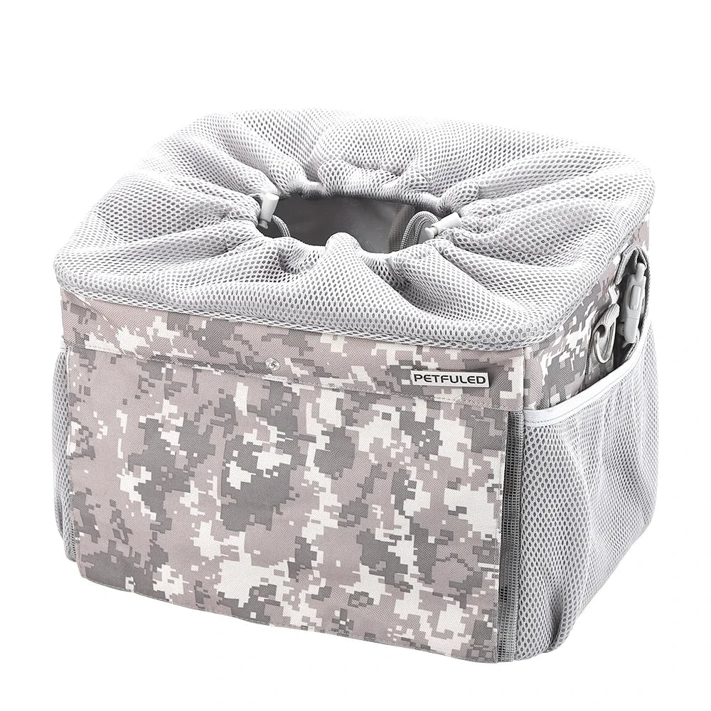 Fuled Dog Cat Bike Basket Expandable Soft Sided Carrier