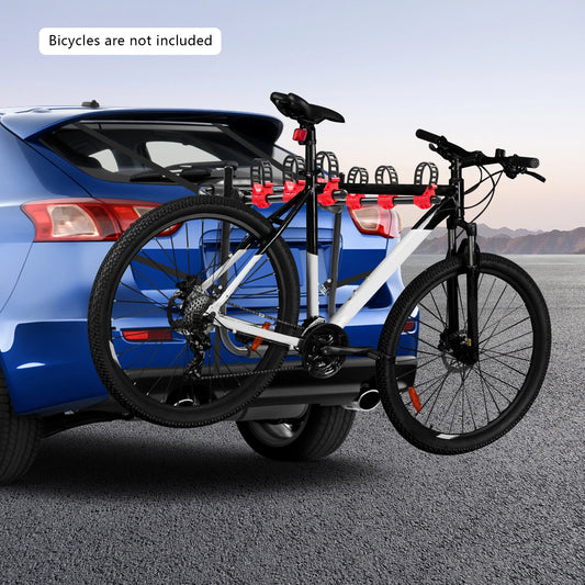 Folded 3 Bike Trunk Mount Rack Universal Car Carrier