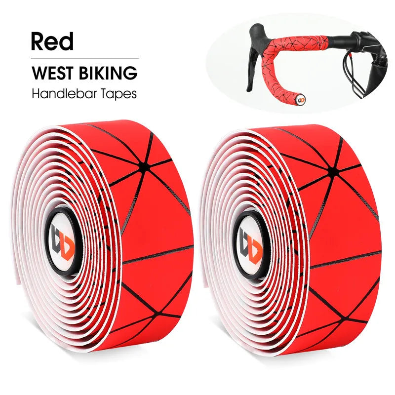 West Biking Geometric Pattern Bicycle Handlebar Tape EVA PU