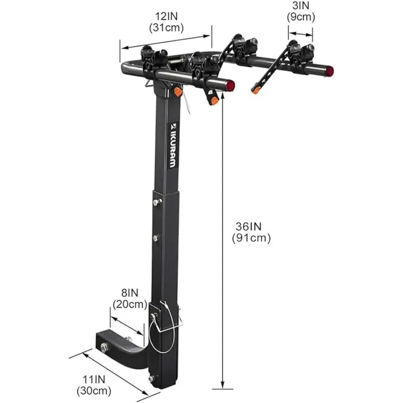 2 Bike Carrier Hitch Mount Rack For Cars SUV 2 Inch Receiver
