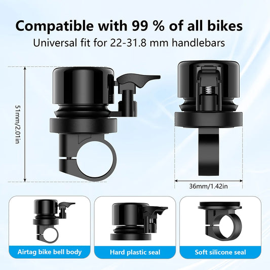 ANENG AirTag Bicycle Bell Hides Under Bike Bell Mount