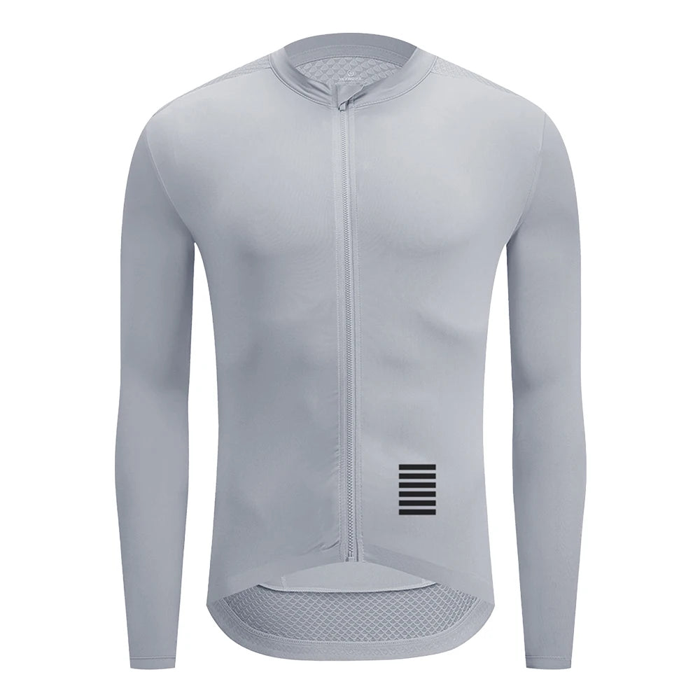 YKYWBIKE Mens Long Sleeve Cycling Jersey Pro Team Jersey