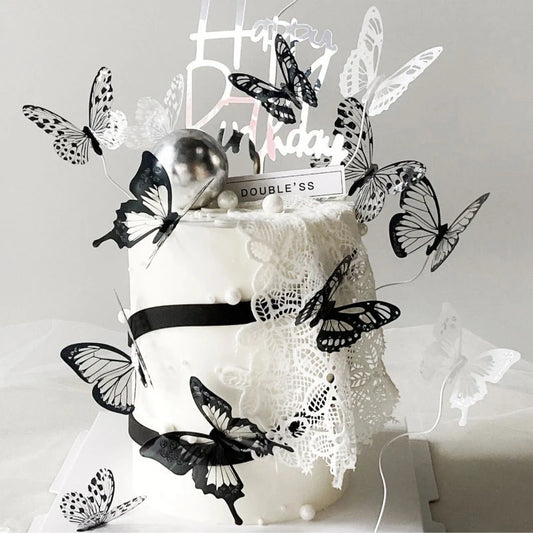 Zhejiang Butterfly Cake Decorations 6To18Pcs For Birthday