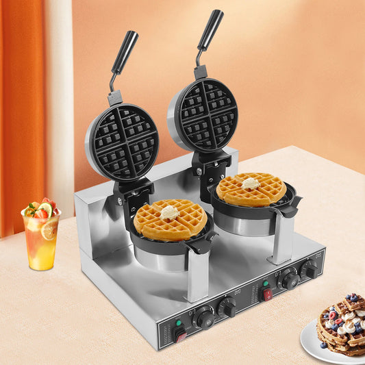 Stainless Steel Waffle Maker Double Head For Home Restaurant