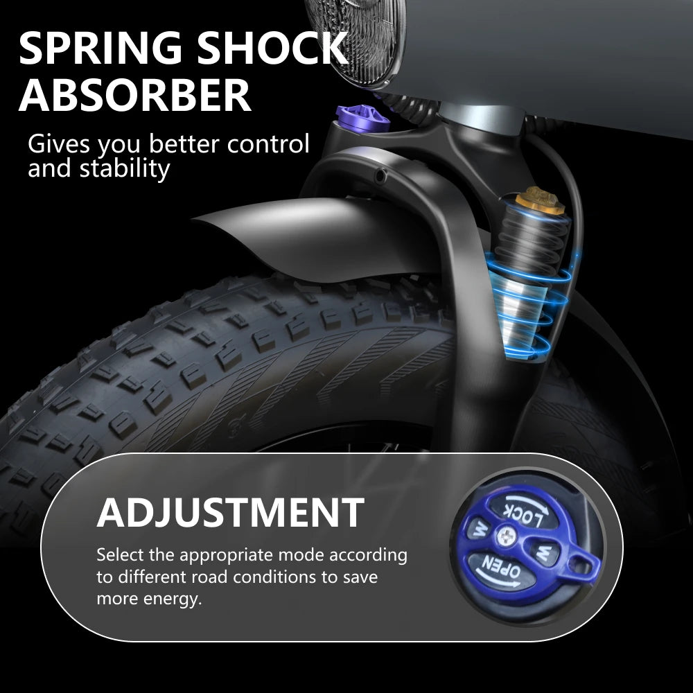 Huanci HX Q3 2000W Electric Fat Tire Ebike 48V 20Ah