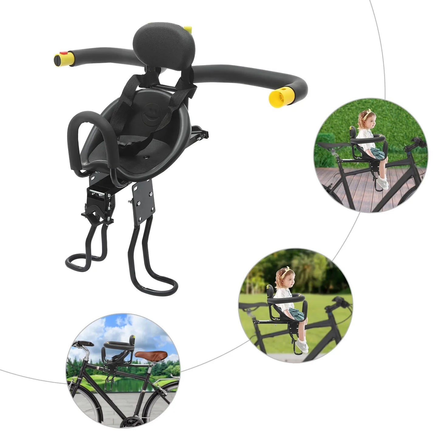 Hign Concerned Front Mount Child Bicycle Seat Carrier