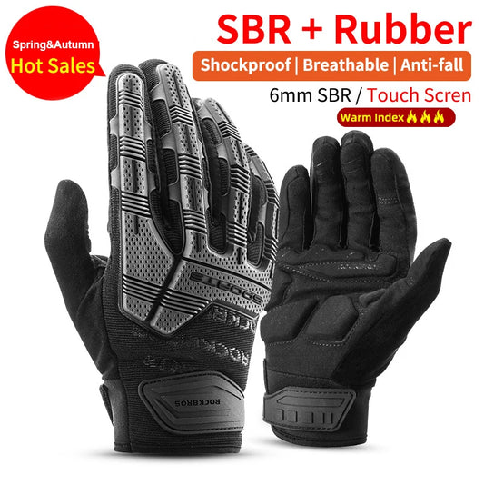 ROCKBROS Cycling Gloves Tactical Thickened Pad Shockproof