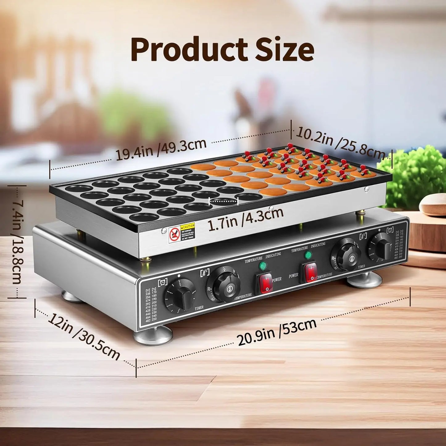 Iosn 110V Mini Pancake Baker 1800W 50 PCS Pancake Maker