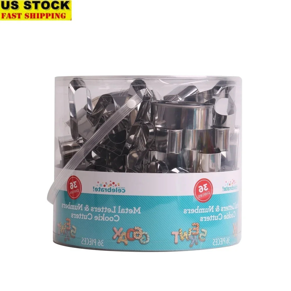 Cookie Tools Stainless Alphabet Number Cutters Durable Set