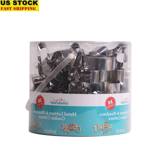 Cookie Tools Stainless Alphabet Number Cutters Durable Set