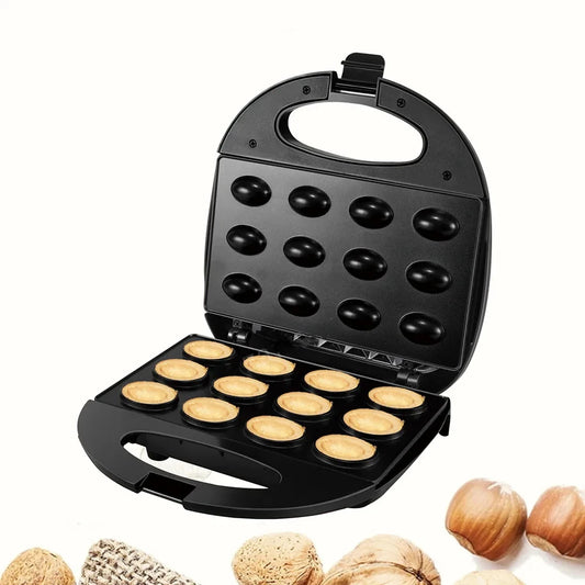 Mini  Walnut Cake Maker Automatic Nut Waffle Bread Machine Sandwich Iron Toaster Baking Breakfast Pan Oven EU plug