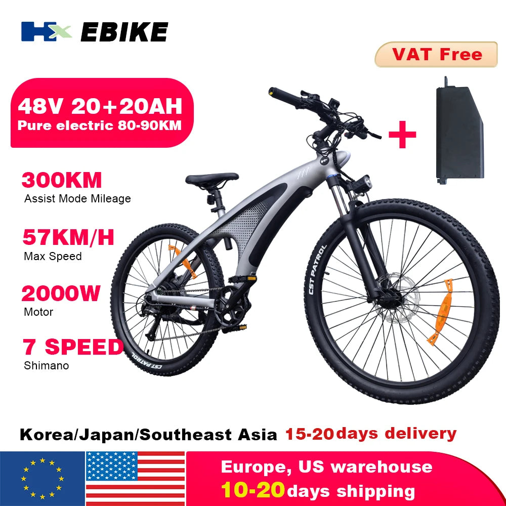 HX Q5 2000W Electric Mountain Bike 48V 20Ah Off Road