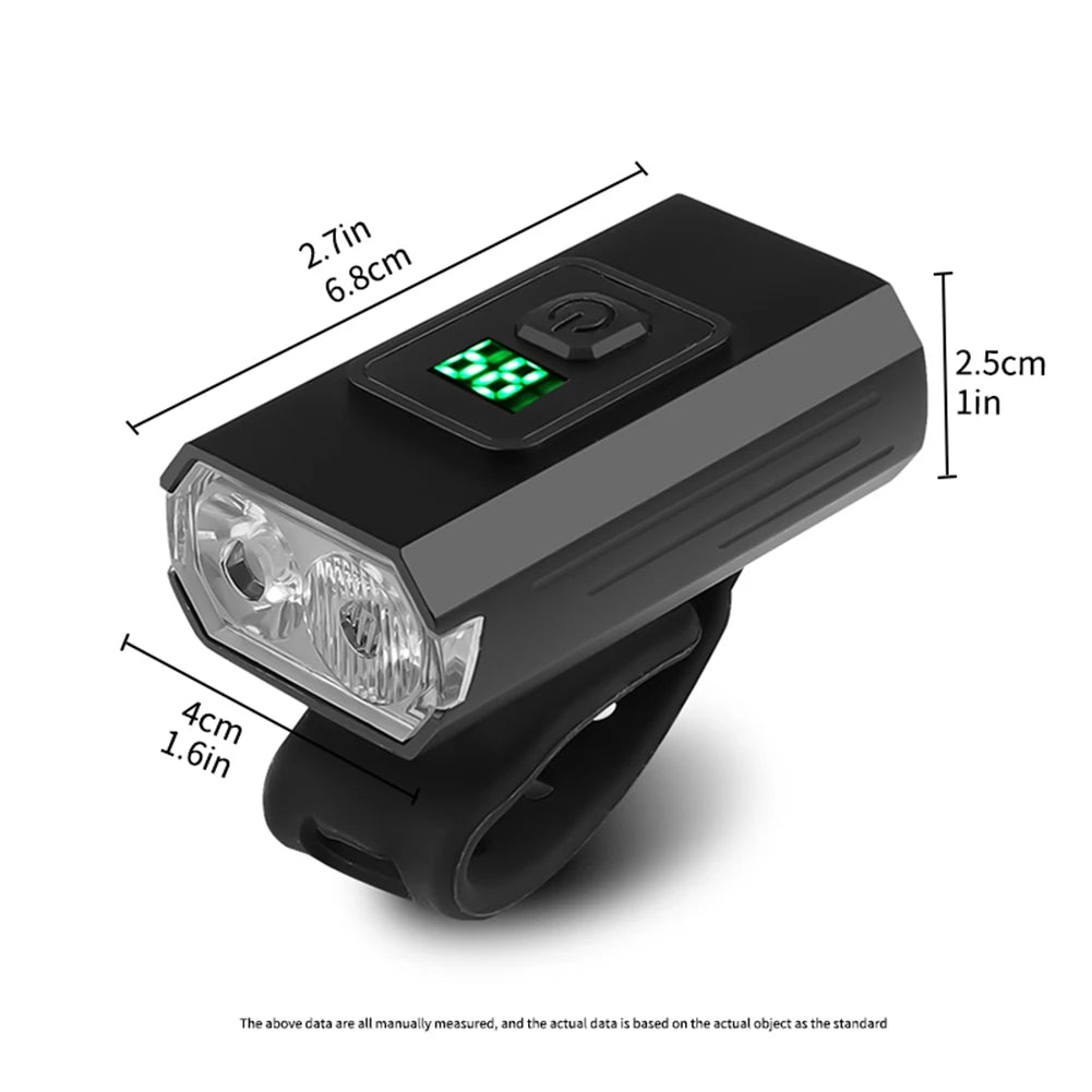 APWIKOGER 800LM USB C Bike Headlamp With 6 Modes Light