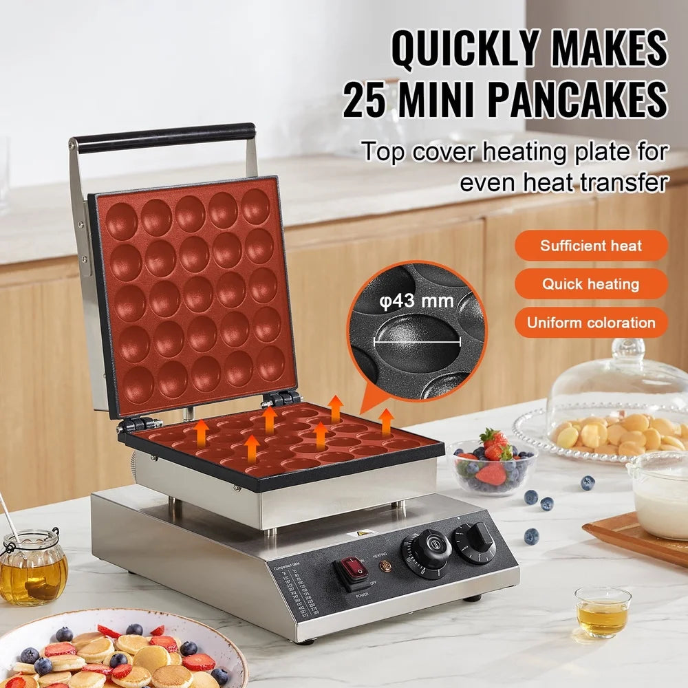 XMSJ 1700W Stainless Steel Waffle Maker With Easy Cleanup