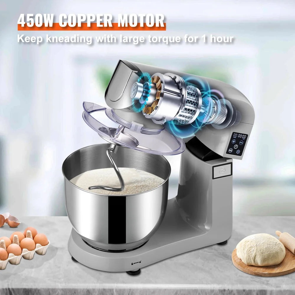 XMSJ Stand Mixer With Meat Grinder And Scraper LCD Control