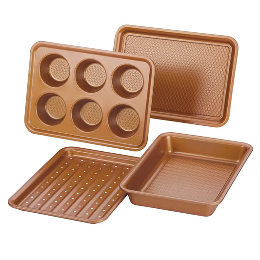 Hign-Concerned Ayesha 4-Piece Toaster Oven Bakeware Set
