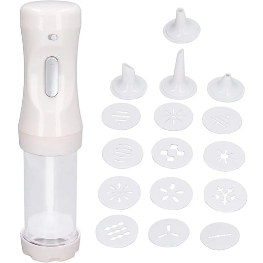XMSJ Electric Cookie Press Kit With 9 Discs Icing Tips