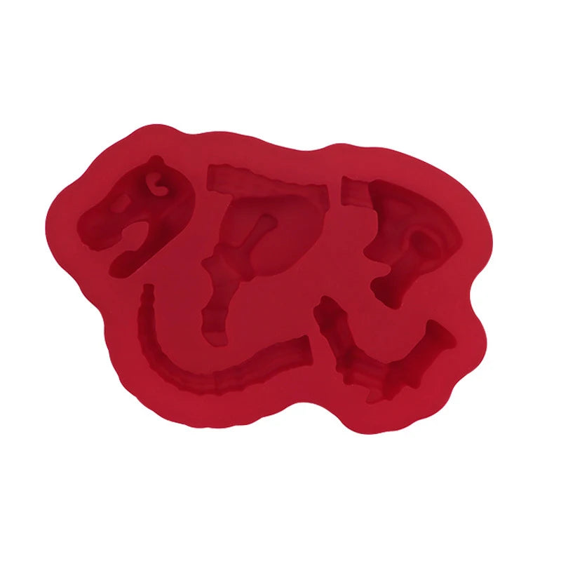 Cake Tools Dinosaur Silicone Mold Dino Fossil Skeleton