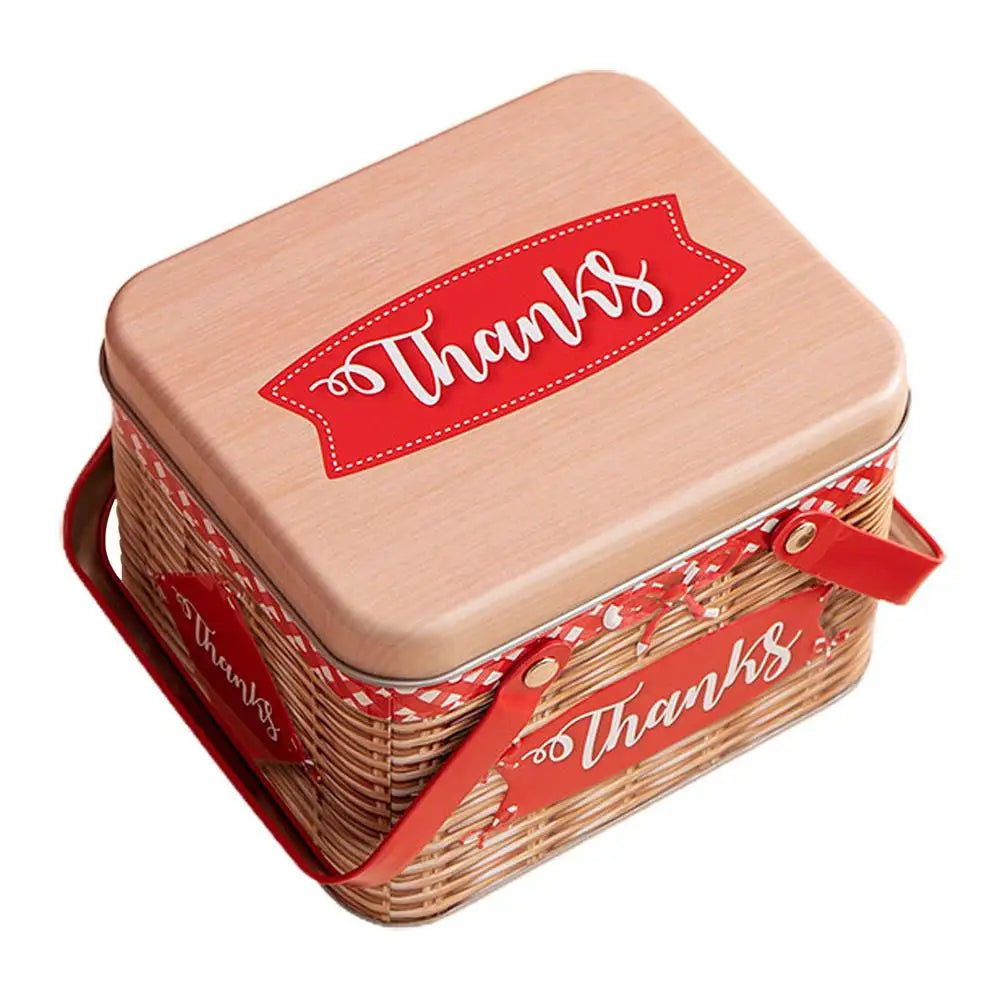 Candy Cookie Storage Box Large capacity portable baking snack storage tin box Eco-friendly creative candy collection souvenir