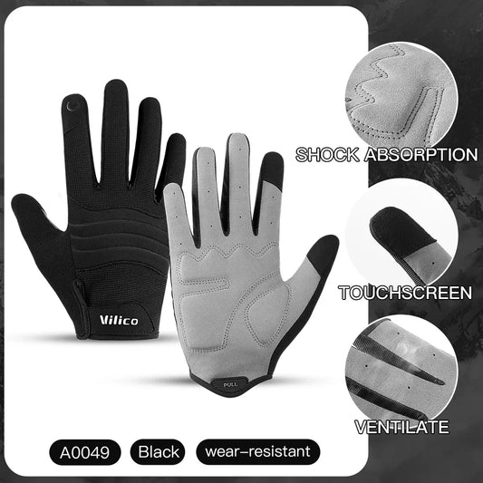 Kyncilor Wind Breaking Cycling Full Finger Gloves Touch Screen