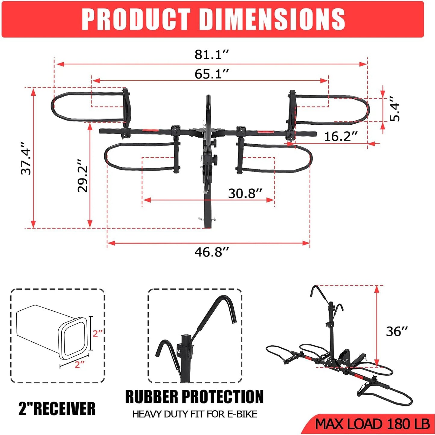 Hign Concerned Chemical Dual Bike Hitch Carrier SUV