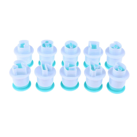 Cake Tools 10 Pcs Plunger Cookie Cutter Alphabet Numbers