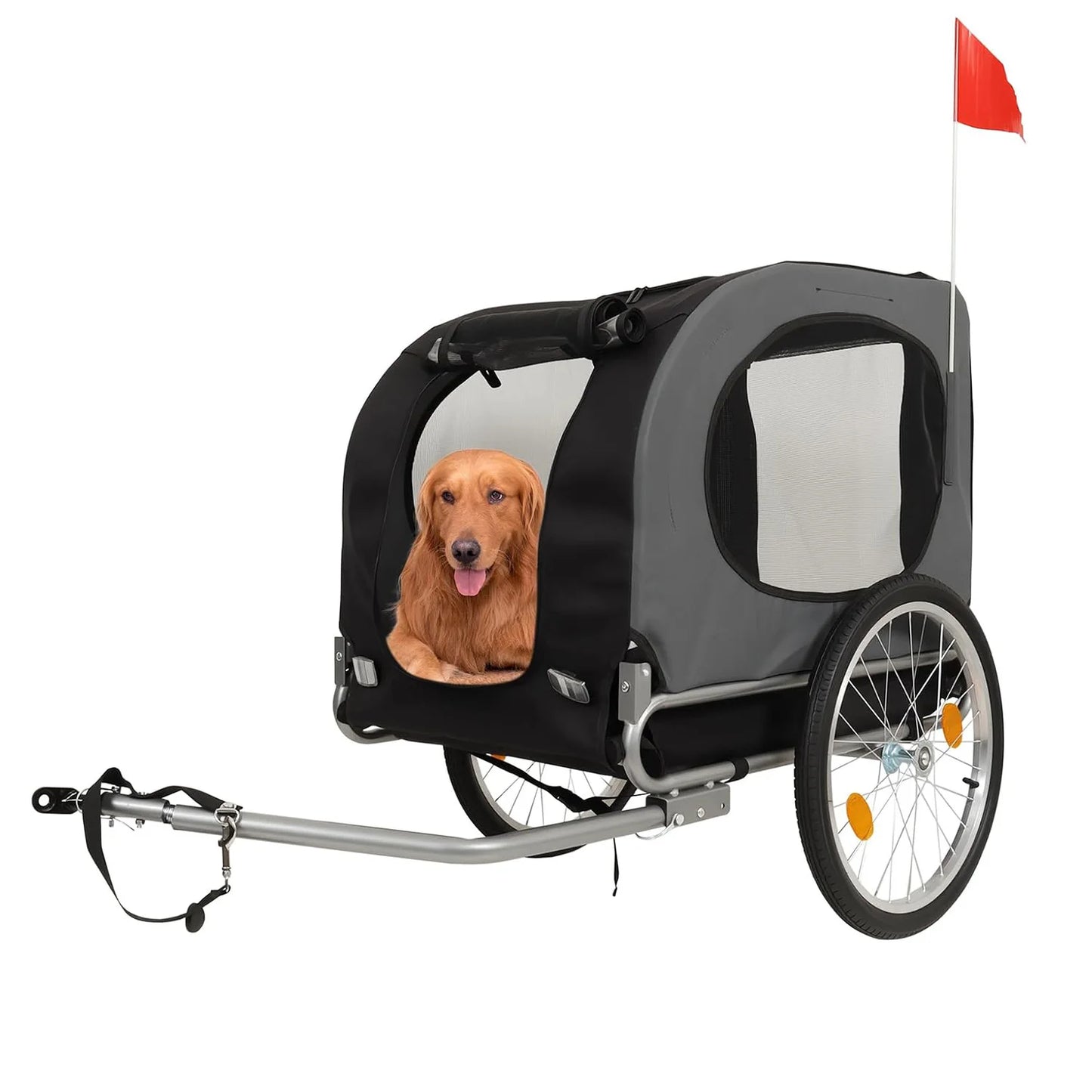 HiMISS Dog Bike Trailer Universal Carrier With Folding Cart