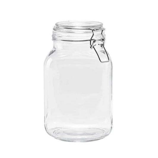 67 oz Airtight Glass Canister with Secure Lock Lid for Kitchen Food Storage Ideal for Dry Goods Grains Coffee and Baking Suppli