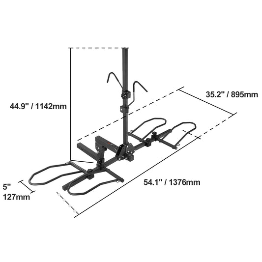 VEVOR Hitch Mount 2 Bike Rack Platform Style 80 Lb Capacity